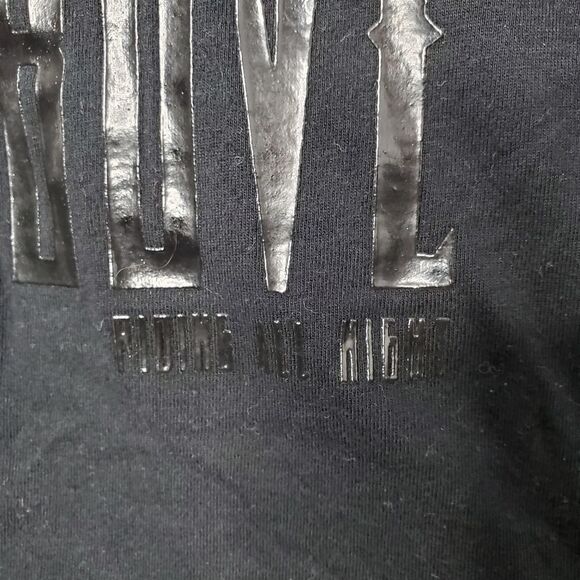 ZARA black high above riding all night metal tassel‎ tee L - Picture 7 of 10